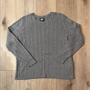Lands End ~Misses XL/18 grey lightweight cotton blend sweater. Super soft!